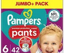 Pampers size 1x5 and 3x6 nappy pants boxes - unopened