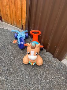 Bluey bike / Fisher price ride on horse for sale.