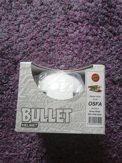 Unisex Santa Cruz Bullet Slasher Skateboard, Bmx Etc Helmet Really Cool!