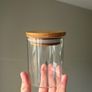 Set of 15 glass spice jars with bamboo lid Image 2
