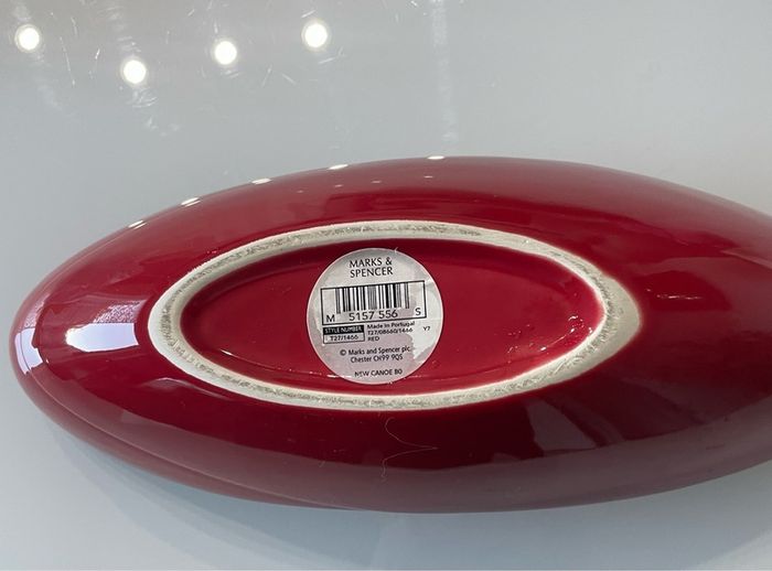 M&S Red Decorative Bowl
