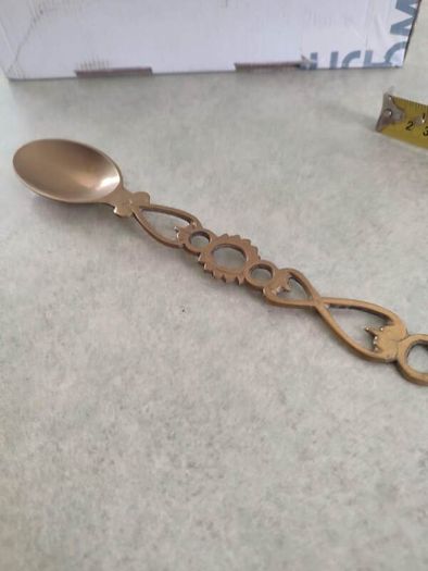 Vintage Brass Celtic Love Spoon