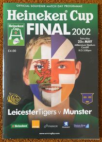 2002 Leicester Tigers v Munster - Heineken Cup Final Match Programme