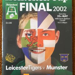 2002 Leicester Tigers v Munster - Heineken Cup Final Match Programme
