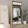 Wardrobe Sonoma Oak 100x50x200 cm Chipboard Image 7