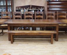 Solid Oak Rustic Dining Set