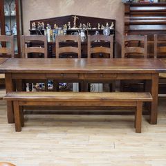 Solid Oak Rustic Dining Set