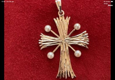 New 9ct Solid Heavy Gold Hand Made Cross