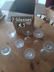 7 Cocktail glasses  for summer entertaining, barbecue or celebration. Mancave or Sheshed.