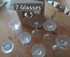 7 Cocktail glasses  for summer entertaining, barbecue or celebration. Mancave or Sheshed.