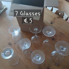 7 Cocktail glasses  for summer entertaining, barbecue or celebration. Mancave or Sheshed.