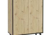 FMD Shoe Cabinet with 5 Compartments 68.5x33x93.5 cm Artisan Oak
