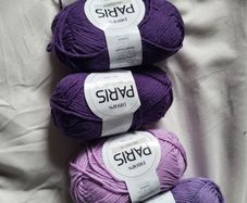 DROPS Paris 4x 50g cotton skeins shades of purple