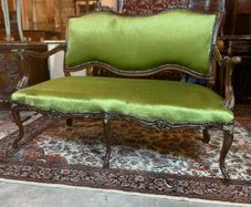 Louis XV Style Carved Wood Sofa