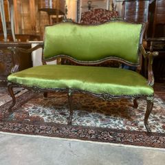Louis XV Style Carved Wood Sofa