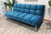 Blue velvet Folding 3-Seater Sofa Bed Free delivery