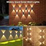 Solar Light for Fence Outdoor: 6 Packs IP65 Waterproof Wall Light Solar Powered with 3 Modes - Long Lasting Up Down Lighting for Deck Garden Door Porch Fence Patio Image 6
