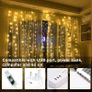 FREE EXPRESS SHIPPING LED Window Curtain Fairy Twinkle Lights, 3mx3m 300leds USB Operated 8 Modes Icicle String Lights with Remote & Timer for Indoor Xmas Party Home Garden Decoration Image 4