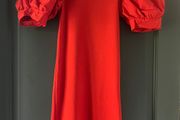BNWT ZARA red bodycon puff sleeved dress size 6/8