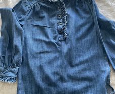 Seventy + Mochi Denim Blouse - Size 8 - Organic Cotton