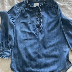 Seventy + Mochi Denim Blouse - Size 8 - Organic Cotton