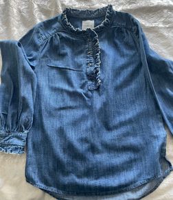 Seventy + Mochi Denim Blouse - Size 8 - Organic Cotton