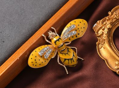 Brand New Enamel Bee Brooch