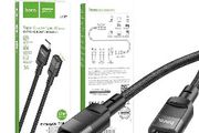 Hoco U107 Type-C Male To Type-C Female USB2.0 Extension Cable L=1.2m Black