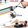 NEW SALE | Resistance Bands Set 5pcs with Handle Strength Exercise Resistance Band Training Fitness Tubes Tension Bands Workout Gym Equipment Image 4