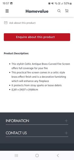 Fire screen / guard 2 x Victorian heavy duty brass and black