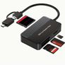 High-Speed 4-in-1 SD Card Reader with Dual USB 3.0 & USB-C CF Compact Flash Image 6