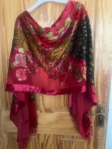 Silk Peacock Shawl/Scarf