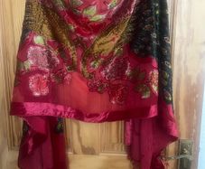 Silk Peacock Shawl/Scarf