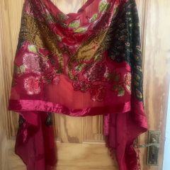 Silk Peacock Shawl/Scarf