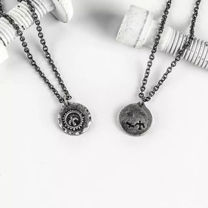 Necklaces Stainless Steel Vintage Coin Eagle freedom