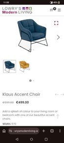 Klaus accent chairs. Black pair.