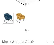 Klaus accent chairs. Black pair.