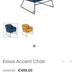 Klaus accent chairs. Black pair.