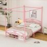 Bed Frame King Size with Ornate European Style Headboard & Footboard Image 2