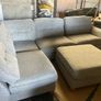 grey corner sofa with matching footstool couch Image 5