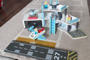 Wooden airport play set