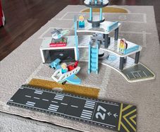 Wooden airport play set