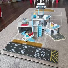 Wooden airport play set