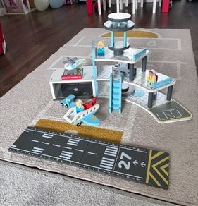 Wooden airport play set