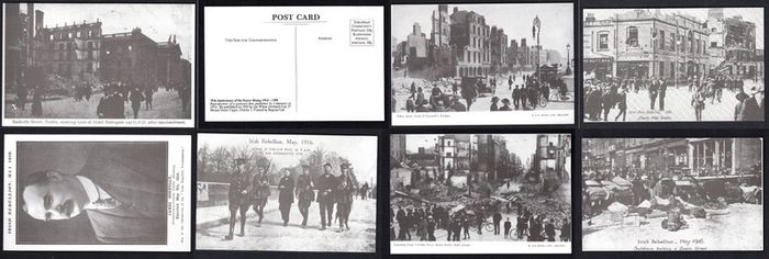 1991 Ireland 7 different Reproduction postcards linked to 75th Anniversary of the Easter Rising 1961-1991 Mint