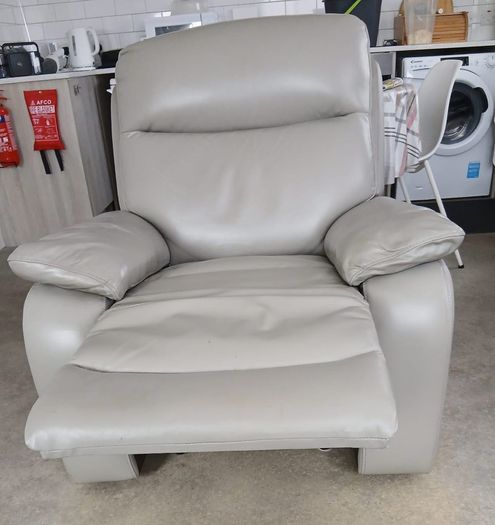 leather reclining armchair