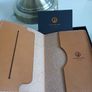 Carve On Tan Leather Golf Score Card Holder Image 2