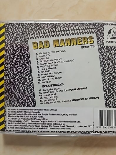 Bad Manners CD - Gosh It's...