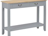 Console Table Grey 110x35x80 cm Wood