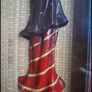 Large Wooden 3D African Art Shadow Box  with Resin Tradional Female Figure. Image 6